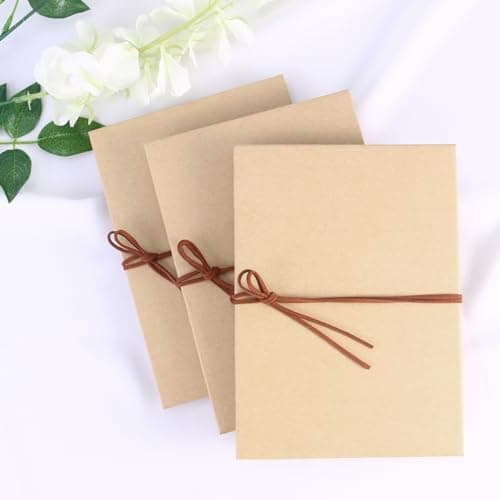 BESTOYARD Papier kraft rigide - Style accordéon - 36 pages - Pour remise de diplôme, anniversaire, mariage, diplôme - Pages marron clair