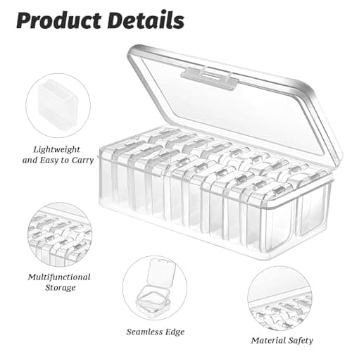 Auauraintt Petite Boite, 18 Petites Boîtes de Rangement et 1 Grande Boîte de Rangement avec Couvercle, Petite Boite Plastique Pouvant Contenir des Perles, des Bijoux et Divers Petits Objets