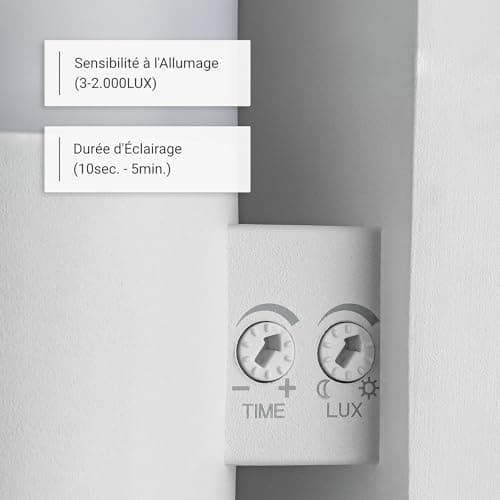 SEBSON LED Luminaire Exterieur avec Detecteur de Mouvement 12m/180° - Eclairage Exterieur Blanc 20W 2200lm 5800K - IP65 Applique Murale