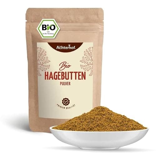 Cynorrhodon en poudre biologique (1000g) | églantines entières | 100% poudre d'églantine originale biologique en qualité crudités
