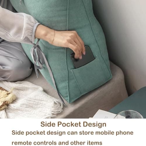 Awoyep Coussin de Dossier, Coussin de Lecture pour Lit et Canapé, Coussin de Lit, Coussin de Dossier pour Mur, Coussin D'assise, Coussin Mural, Grand avec Housse Lavable, Idéal pour S'appuyer Au Lit.