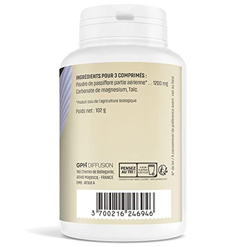 Herbes Et Plantes Passiflore Bio 200 Comprimés 400 mg