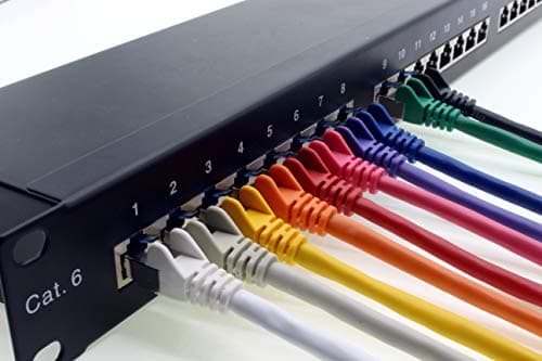 1aTTack.de Câble patch - 10x 2m Ethernet, réseau, câble LAN CAT6a (pour réseaux gigabit, routeurs, commutateurs, modems avec entrée RJ45-10 couleurs)