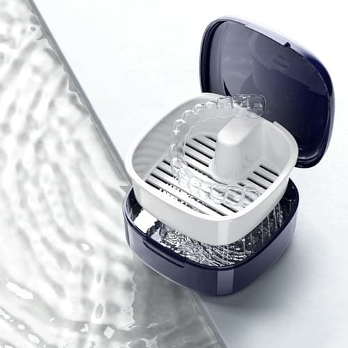 2 Pcs Boite Pour Appareil Dentaire,Boite a Dentier Adulte,Boîte De Rangement Pour Prothèses Dentaires Avec Tamis,Portable Boite Appareil Dentaire,Pour Stocker Des Prothèses Dentaires (Noir,Bleu Roi)
