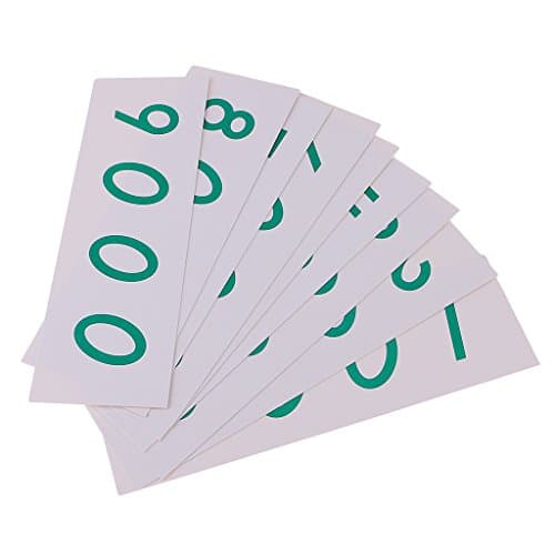 Générique Montessori Mathematics 1-9000 Nombre De Cartes Papier pour Le Calcul
