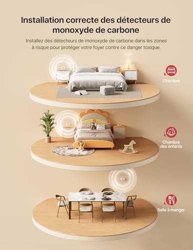 X-Sense Détecteur de Monoxyde de Carbone, Détecteur de CO à Pile Remplaçable avec Affichage Numérique, Alarme de Monoxyde de Carbone Portable avec Mémoire de Valeur de Crête de CO, XC0C-SR