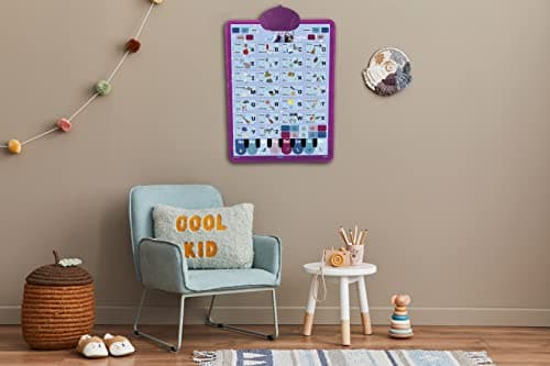 Un poster éducatif parlant bilingue FR/EN, pour apprendre l'alphabet, du vocabulaire et l'orthographe avec La Reine des Neiges
