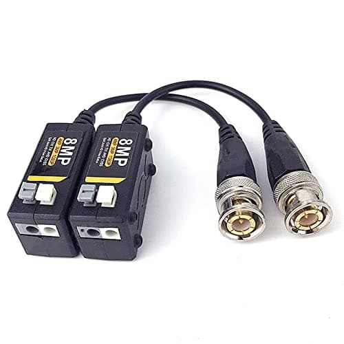 Erpmlyo 1Set HD BNC Video Balun 8MP 1080P 720P Émetteurs-Récepteurs UTP Cat5 HD CVI TVI AHD Pièces de Rechange Accessoires pour CAMÉRA