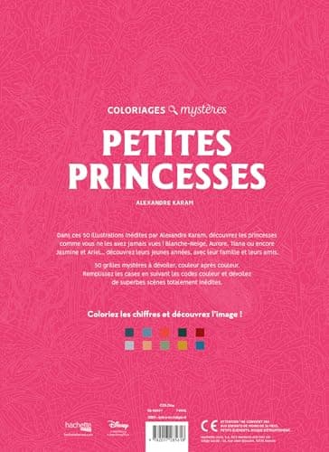Coloriages mystères Disney - Petites princesses