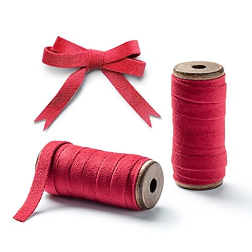CHUQING 3 rouleaux de ruban en velours vert clair 13,7 m x 1 cm