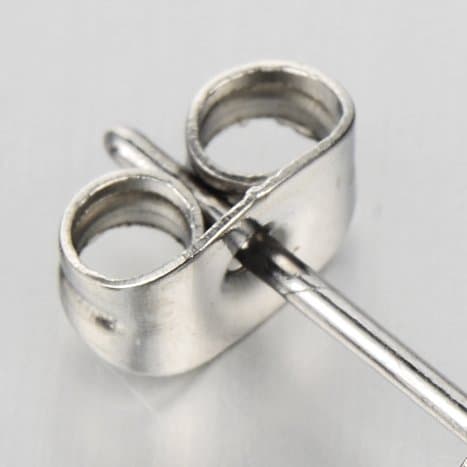 1 Paire 4MM Zircon Cubique - Clous d'oreille - Boucles d'oreilles Homme Femme - Acier Inoxydable - Couleur Argent