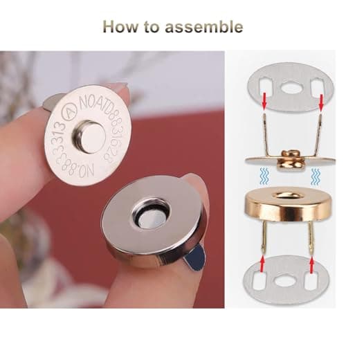 XUSSMM Lot de 70 Boutons Magnétiques, Fermoir Magnétique Bouton, Bouton Aimanté, 14 mm, 5 Couleurs, Couture Artisanale, Bouton Magnétiques Pour Vêtements, Tricot, Portefeuilles, Coupe-vent (14 mm)