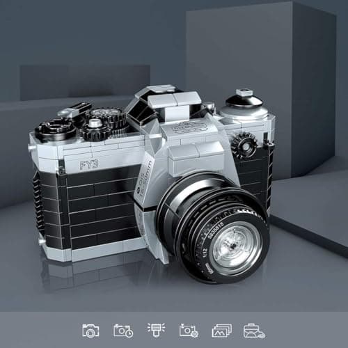 Bloc de Construction rétro Classique, 405 Pièces Kit de Construction de Briques de Caméra Numérique, Cadeau pour Garçons et Filles Dès 9 Ans, Non Compatible avec Les Grandes Marques