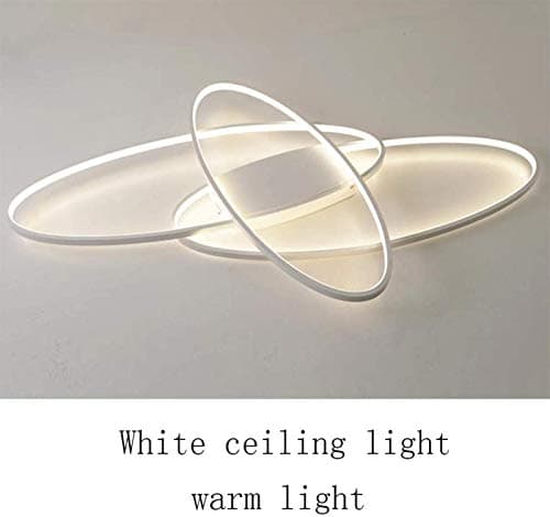 minifair Plafonniers LED de salon Luminaires à intensité variable Plafonnier encastré avec éclairage de plafond télécommandé, lustre design ovale chic moderne