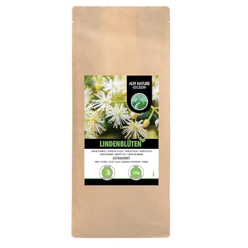 Thé aux fleurs de tilleul (125g), thé aux fleurs de tilleul séchées, 100% naturel, sans additifs