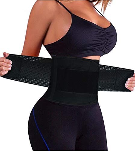 YIANNA Ceinture Amincissante Ventre Plat Femme Homme de Sudation Abdominale Waist Trainer Néoprène Fitness Corset Minceur Noir, 8003 Size S