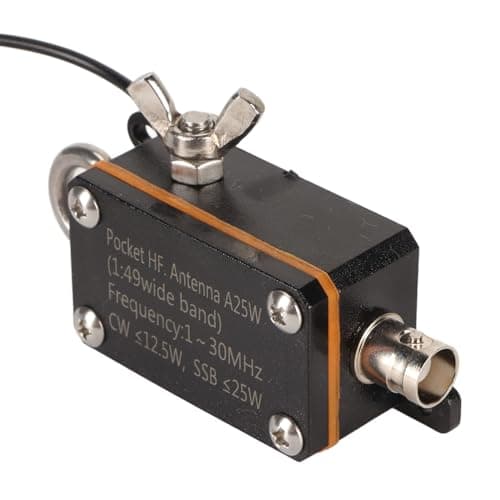 Antenne Portable à Ondes Courtes, Antenne Radio Alimentée par extrémité de Poche 1-30 MHz, Antenne à Ondes Courtes FE8 CW SSB 1:49 Balun, Améliore la Réception du Signal pour