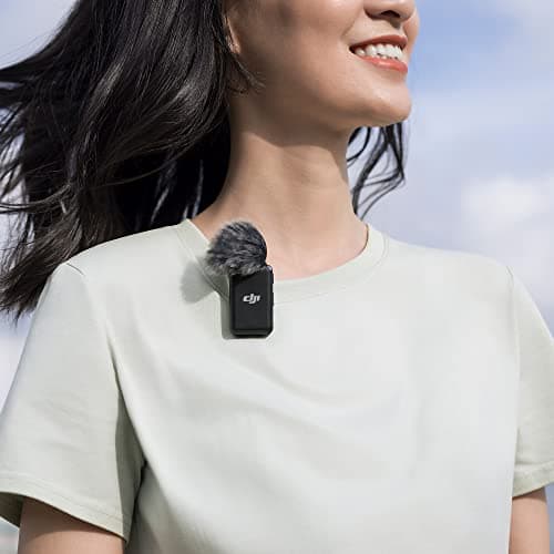 DJI Mic (2 TX + 1 RX + Boîtier recharge) - Compact et Portable micros Lavalier sans Fil à Enregistrement à Double Canal, Transmission à 250 mètres, 15 heures, Système pour Smartphones, caméras
