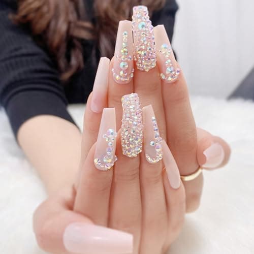 AEIOPRS Cristaux Dos Plat Strass Verre Pierres Scintillantes Art Ongles Pierres précieuses Ronde Diamant Gems