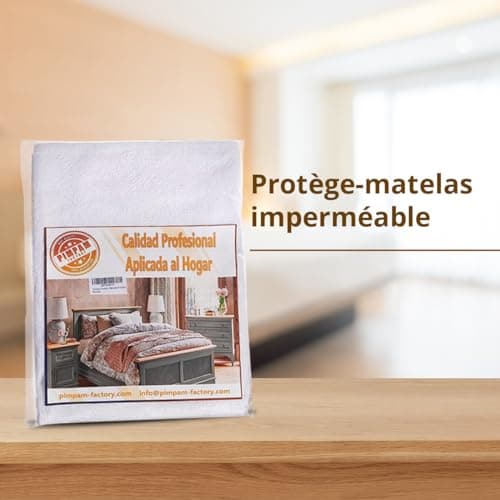 PimPam Factory - Protège Matelas imperméable en Coton 80 x 190 cm - Alese lit Lavable - Protege Matelas pour Personnes âgées, Enfants et bébés - Fabriqué en Espagne Label ITEL
