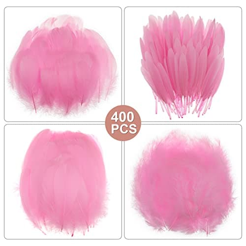 MWOOT 4 Styles de Plumes d'artisanat Assorties (Rose)