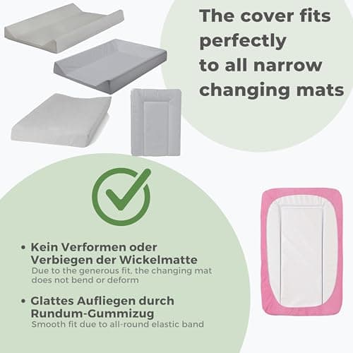 Lilly and Ben® Housse pour Matelas à Langer - Tissu Coton Éponge - Bébé Fille - Lot de 2 - Épais et Absorbant