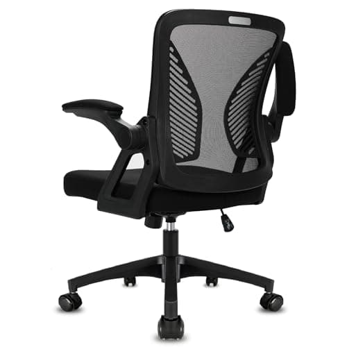 Milacyee Chaise de Bureau Ergonomique, Chaise de Bureau avec accoudoirs réglables, Soutien Lombaire, Réglable en Hauteur, Chaise de Bureau pivotante avec Dossier en Filet Respirant, Noir