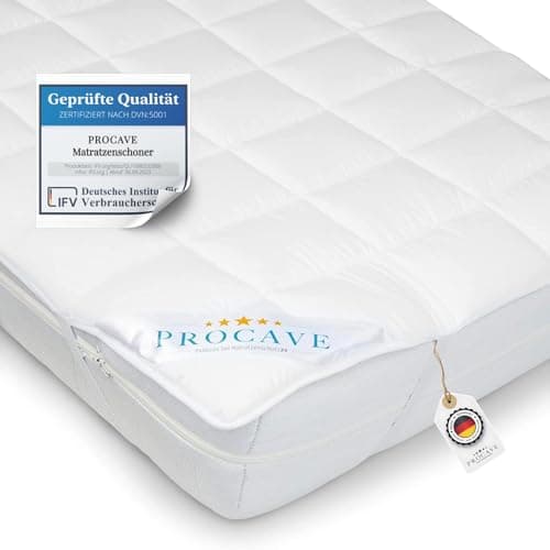PROCAVE MICRO-COMFORT protège-matelas disponible dans des tailles différentes | fabriqué en Allemagne | Couvre-matelas en microfibre-polyester | technologie Soft Touch | convient également pour les lits boxspring et les matelas à eau | 180x220 cm