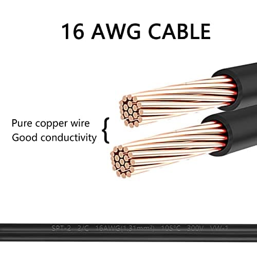 PNGKNYOCN 12V câble d'alimentation du réfrigérateur de Voiture, câble de Remplacement du Briquet à cigares de Voiture à la Prise du réfrigérateur pour Le réfrigérateur de Voiture Portable (3M/10ft)