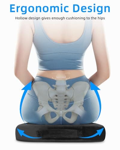 Cushion de Chaise Donut, Coussin Bouée Coccyx Ergonomique,Coussin Orthopédique Rond,Coussin coccyx pour Soulager Hémorroïdes,Coussin Assise Mémoire de Forme,Coussin sciatique pour la Voiture,Le Bureau