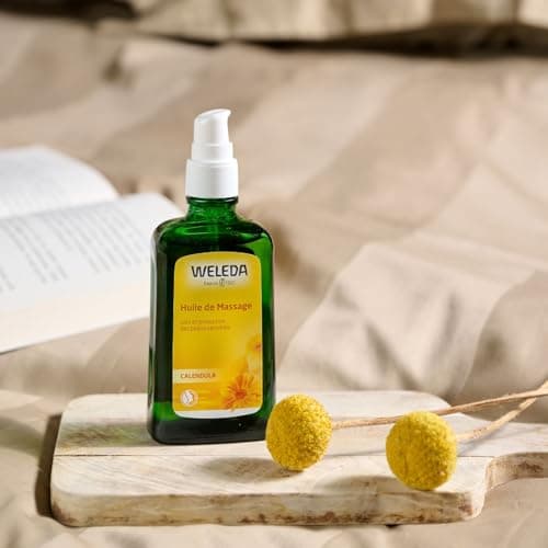 WELEDA - Huile de Massage au Calendula - Soin et protection des peaux sensibles et fragiles - NATRUE* - Bio** - Vegan*** - 100ml