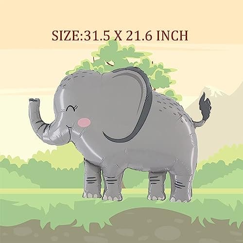 Ballon Animaux Jungle, 5 Pièces Animal Feuille D'aluminium Ballons, Decoration Anniversaire Jungle, Décoration Animaux de la Jungle pour Enfant, Garçon, Fille