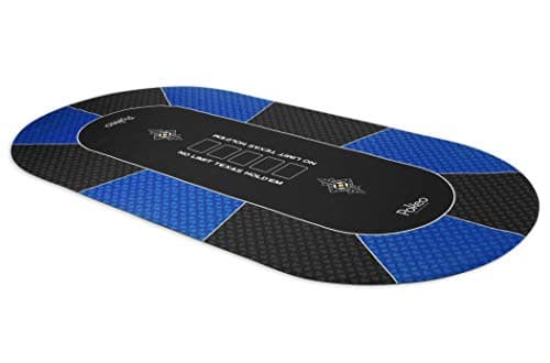 POKEO Tapis de Poker 180x90 Deluxe Bleu