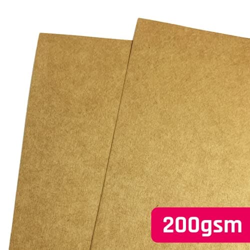 50 feuilles, Papier Kraft Marron Cartonné A5, 200 g/m2