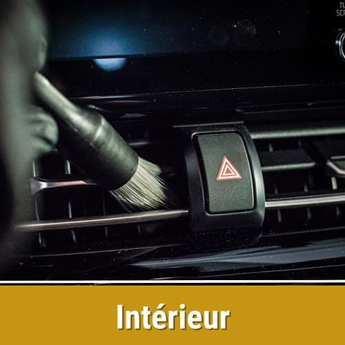 ProTech Monte-Carlo - Kit de 3 Pinceaux de Nettoyage Voiture - Pinceaux Doux et Souples pour Nettoyer Jantes, Habitacle et Extérieur