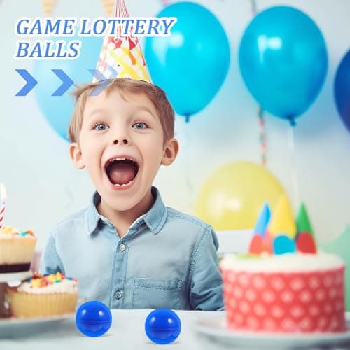 VICASKY 50PCS Boules De Loterie, 40MM Plastique Partie Bingo Remplacement Capsules Fournitures De Table Colorées for Loto Boules De Loterie Creux Machine Party