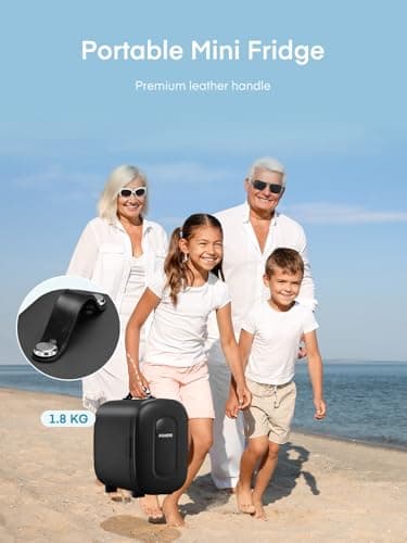 Mini Frigo de Chambre 5L, USB/AC/DC Brancher, Pour Voiture 12V 240V pour Camping, Petit Skincare Réfrigérateur Comestique Silencieux, Glacière Portable de Beauté, Garder Froid, 6 Canettes, Noir