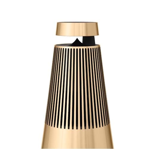 Bang & Olufsen Beosound 2 (3ème Génération) - Enceinte Puissante Bluetooth WiFi Connectée Élégante, une Expérience Sonore à 360 Degrés qui emplit toute la Pièce, Aluminium de haute Qualité - Gold Tone