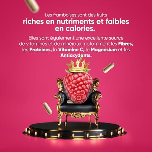Cétone de Framboise Pure 1200mg - 180 Gélules Vegan (6 Mois) - Avec Extrait de Framboise Pure & Puissante - Idéal Pour Régime Keto Gélules - Source Riche En Cétones Exogènes - Bien-Être Global