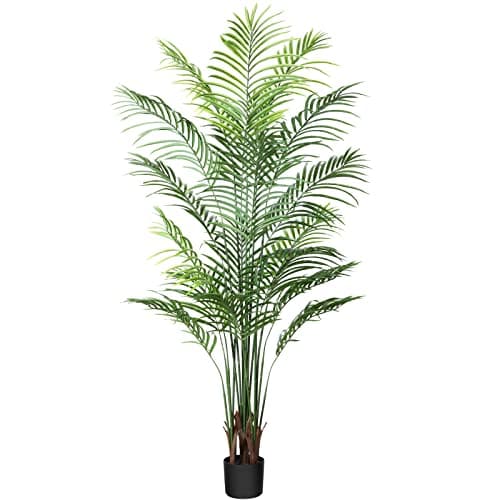 CROSOFMI Plante Artificielle Areca Palmier 170 cm Fausse Plante Interieur et Exterieur en Pot Plastique Arbre Artificiel Salon Balcon Chambre Verte Décoration (1 Pack)