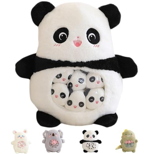 Aiuidun Mignon Panda Peluche Oreiller Jouet, Amovible Panda Animaux en Peluche Snack Oreiller, Doux Panda Peluche Animal Hold - UP Doll Fille garçon Cadeau