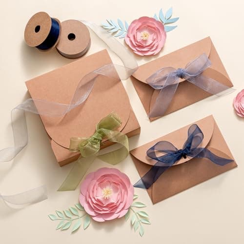 MORSUNBELA Ruban en organza vert herbe - Large ruban décoratif pour mariage - 25 mm x 9 m