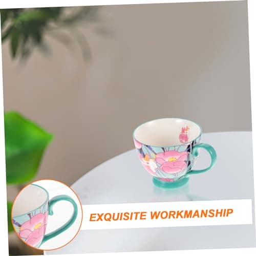 CIYODO Tasse à fleur lapin mug ceramique tasses à amusement mugs tasse à au lait tasse kawaii au lait mugs tasses mignonnes tasse mignonne tasse d'eau céramique