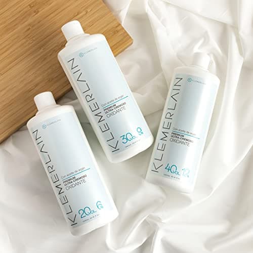 Klemerlain Crème capillaire oxygénée. Oxydant capillaire ultra-crémeux. Coloration permanente des cheveux. végétalien. Teinture pour cheveux - 1000 ml (20 vol, 6%)