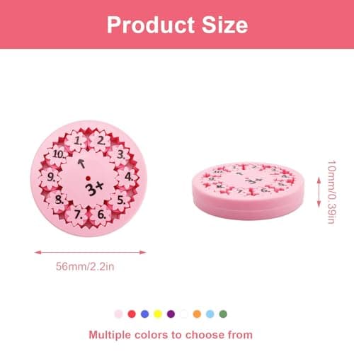 SRJQXH Fidget Spinner Anti Stress 18 Pièces, Spinners Mathématiques Fidget, Orientables à 360°, Jouet Éducatif Fidget Spinners, Mathématique pour Addition, Soustraction, Multiplication et Division