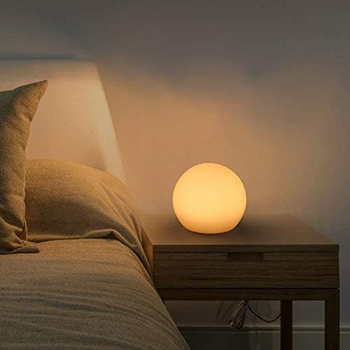 Mr.Go 6" LED Boule Lumière Sphère Lampe, RGB Orbe Lampe Couleur Changeante Lumière D'ambiance avec Télécommande, 16 Couleurs, Luminosité Variable & Batterie Rechargeable