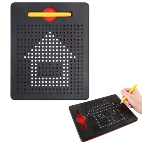 EIHI Billes Aimantées Enfant Billes Magnétiques,(Noir) lanche à Dessin Magnétique Tablette Magnétique Enfant Ardoise Magique avec Stylo pour Enfant Jouet Educatif