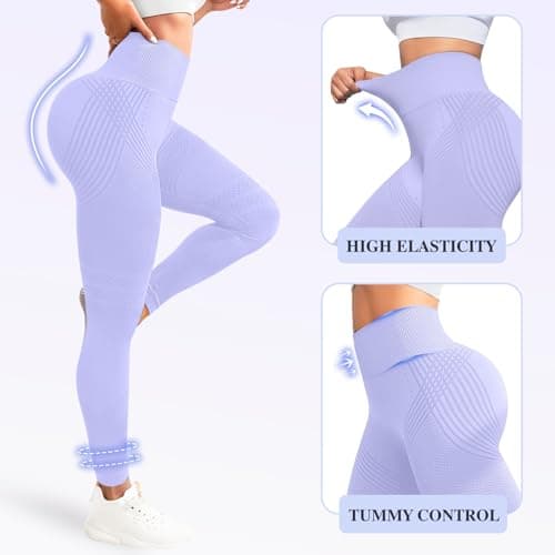 Zilams Legging Sport Femme Taille Haute Pantalon Femme Push Up Opaque Yoga Fitness Gym Pilates Entraînement Pants