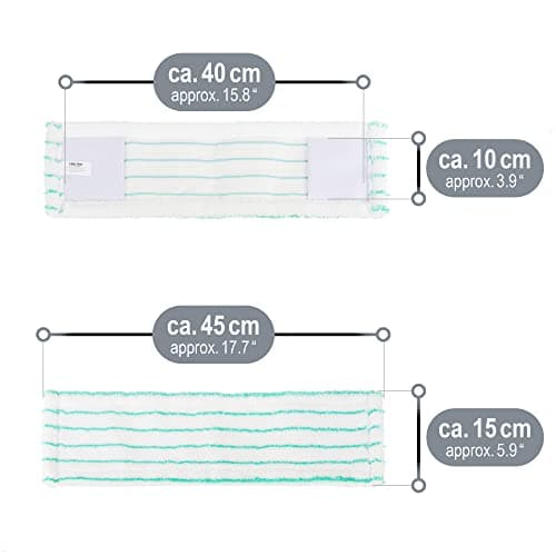 com-four® 4X Chiffon de Remplacement pour essuie-Sol - Chiffon de Remplacement en Microfibre pour vadrouille - Chiffons de Nettoyage pour Le Sol (4 pièces - Turquoise/Blanc)