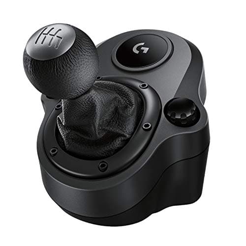 Logitech G Levier de vitesses Driving Force pour G923, G29 ou G920, 6 vitesses, marche arrière Push Down, acier et cuir, noir